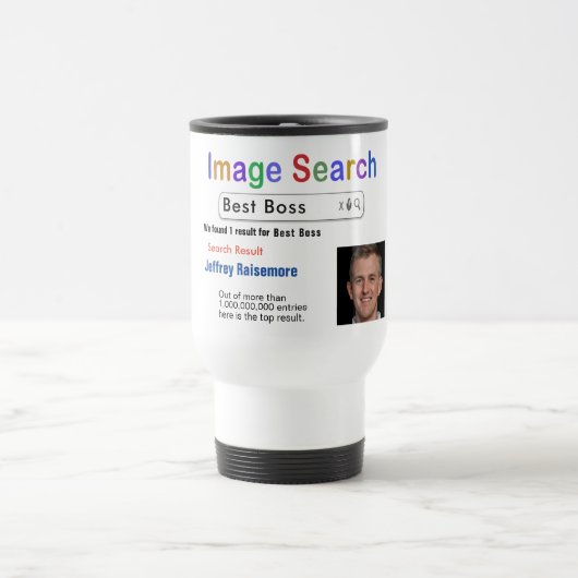 Grappige aangepaste beste baas zoek cadeau mok (Center)