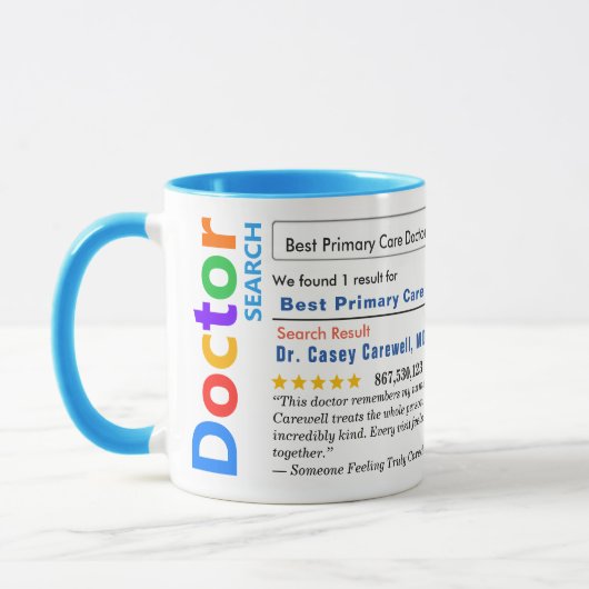 Grappige aangepaste beste dokter mok (Links)
