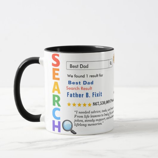 Grappige aangepaste beste papa mok (Links)