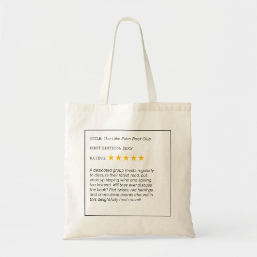 Grappige aangepaste boek club Canvas tas (Voorkant)