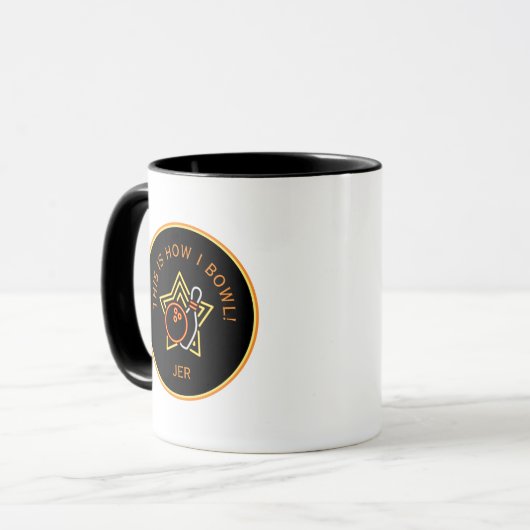 Grappige aangepaste bowler Dit is hoe ik bowl spor Mok (Voorkant links)