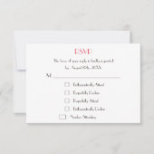 Grappige aangepaste bruiloft RSVP antwoord uitnodi (Voorkant)