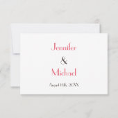 Grappige aangepaste bruiloft RSVP antwoord uitnodi (Achterkant)