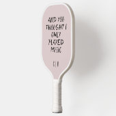 Grappige Aangepaste Citaat Initiaal Monogram Pickleball Paddle (Links)