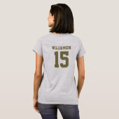 Grappige aangepaste cricket verjaardag geboorte da t-shirt (Achterkant volledig)