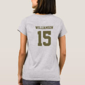 Grappige aangepaste cricket verjaardag geboorte da t-shirt (Achterkant)