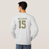 Grappige aangepaste cricket verjaardag geboorte da t-shirt (Achterkant volledig)