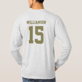 Grappige aangepaste cricket verjaardag geboorte da t-shirt (Achterkant)