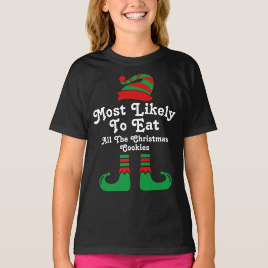 Grappige aangepaste familie kerst meest waarschijn t-shirt (Voorkant)