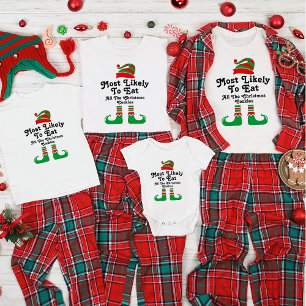 Grappige aangepaste familie kerst meest waarschijn Tri-Blend shirt