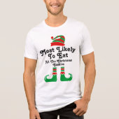 Grappige aangepaste familie kerst meest waarschijn Tri-Blend shirt (Voorkant)