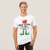 Grappige aangepaste familie kerst meest waarschijn Tri-Blend shirt (Voorkant volledig)