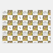 Grappige aangepaste foto Happy Birthday Age Kinder Inpakpapier Vel (Voorkant 2)