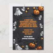 Grappige aangepaste foto met een Halloween heks pe Kaart (Achterkant)