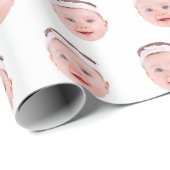 Grappige aangepaste gezicht foto cadeau wrap cadeaupapier (Rol Hoek)