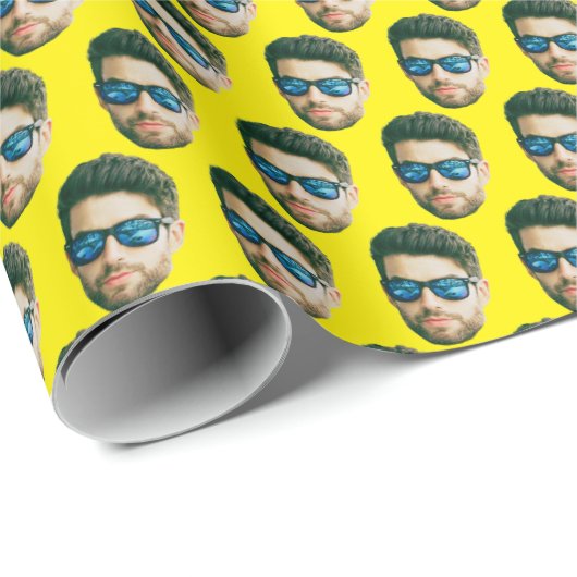 Grappige aangepaste gezicht foto hoofd cadeaupapier (Rol Hoek)