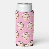 Grappige aangepaste gezicht Koelbox, gepersonalise Seltzer Blikjeskoeler (Seltzer Voorkant)