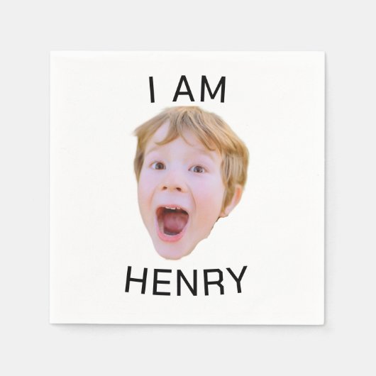 Grappige aangepaste gezicht servetten verjaardag p (Voorkant)