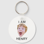 Grappige aangepaste gezicht sleutelhanger verjaard (Achterkant)