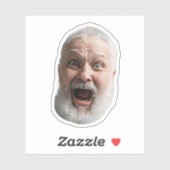 Grappige aangepaste gezicht Sticker | Gezicht en f (Vel)
