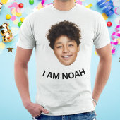 Grappige aangepaste gezicht verjaardag Tri-Blend shirt