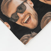 Grappige aangepaste gezichtsfoto fleece deken (Hoek)