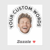 Grappige aangepaste gezichtsfoto met gepersonalise sticker (Vel)