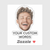 Grappige aangepaste gezichtsfoto met gepersonalise sticker (Vel)