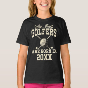 Grappige aangepaste golf jaar geboren naam t-shirt