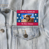 Grappige aangepaste hond President verkiezingscamp Button (Insitu)