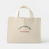 Grappige aangepaste hoofd blauwe baan karikatuur P Mini Tote Bag (Achterkant)