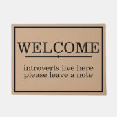 Grappige Aangepaste Introvert Welkom Deurmat (Voorkant)