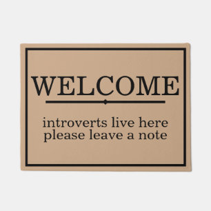 Grappige Aangepaste Introvert Welkom Deurmat
