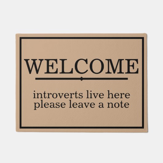 Grappige Aangepaste Introvert Welkom Deurmat (Voorkant)