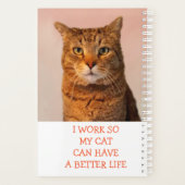 Grappige aangepaste kat planner (Achterkant)