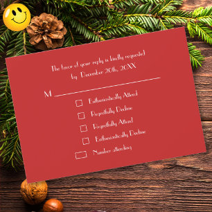 Grappige Aangepaste Kerst Feestelijke Party RSVP K Kaartje