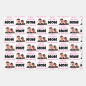 Grappige aangepaste Kinder gezicht foto Happy Birt Inpakpapier Vel (Voorkant 3)