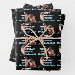 Grappige aangepaste Kinder gezicht foto Happy Vade Inpakpapier Vel