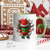Grappige Aangepaste Kindergezicht Foto Kerst Elf N Mok
