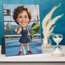 Grappige aangepaste kop blauwe court karikatuur Pa