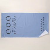 Grappige Aangepaste Koude Blauwe Houtskool OOO Min Strandlaken (Voorkant)