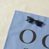 Grappige Aangepaste Koude Blauwe Houtskool OOO Min Strandlaken (In situ)