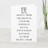 Grappige aangepaste leeftijd oudere volwassen verj kaart (Voorkant)