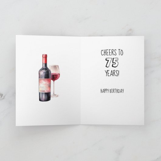 Grappige aangepaste leeftijd oudere volwassen verj kaart (Binnen)