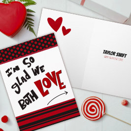 Grappige aangepaste liefde Valentijnsharten kaart
