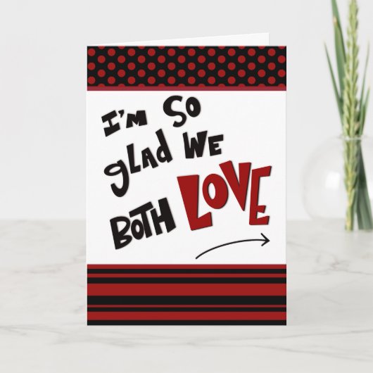 Grappige aangepaste liefde Valentijnsharten kaart (Voorkant)
