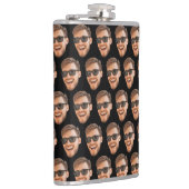 Grappige aangepaste Mannen gezicht foto Heupfles (Rechts)