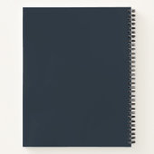 Grappige Aangepaste Marineblauwe Witte OOO Minimal Notitieboek (Achterkant)