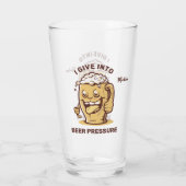 Grappige aangepaste naam en tekst bier glas (Achterkant)