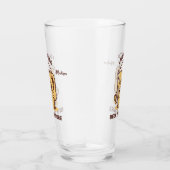 Grappige aangepaste naam en tekst bier glas (Rechts)